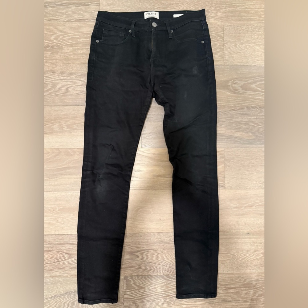 Frame Mens Black Jeans